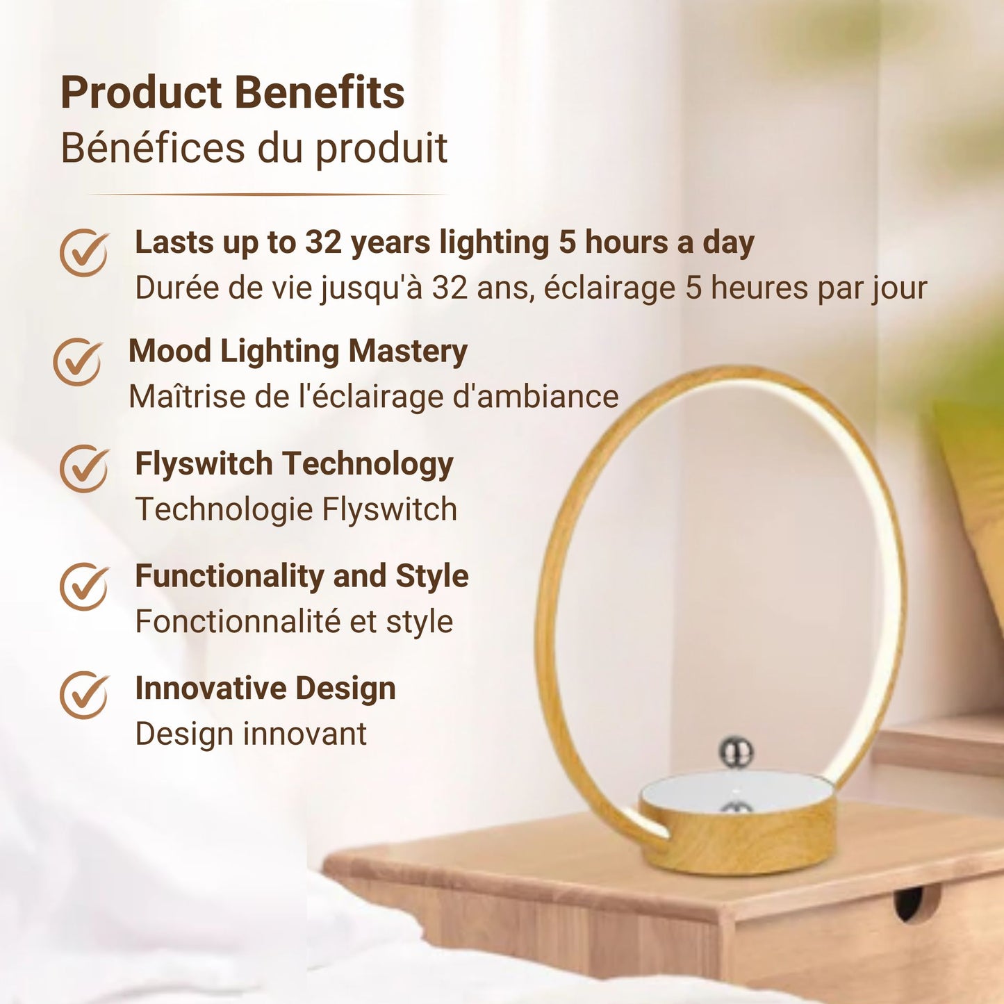 Circlo magnetic lamp in contemporary home office