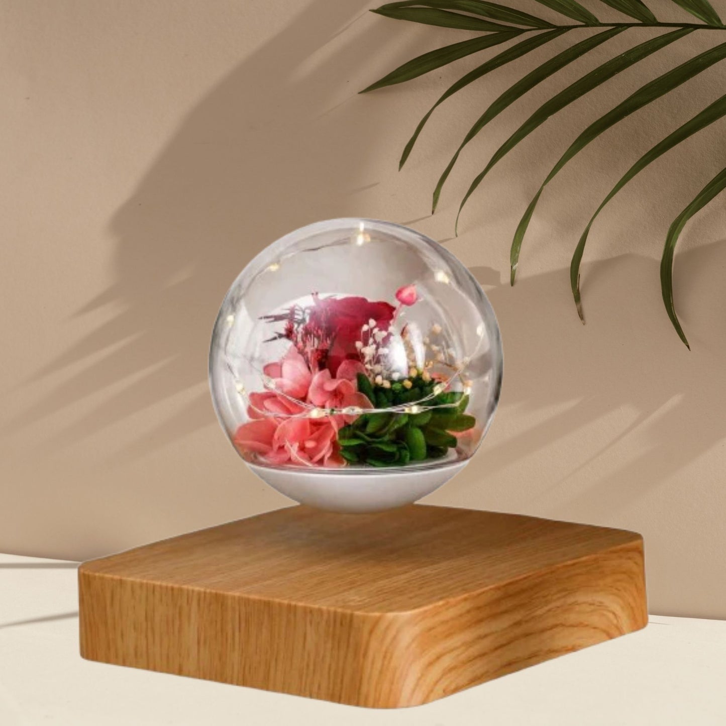 Romantic floating rose lamp in modern living room
